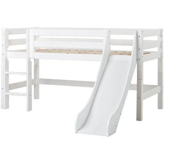 Hoppekids ECO Luxury félig magas ágy csúszdával és létrával - 120x200
