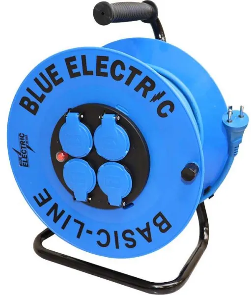 Kék elektromos hosszabbítódob Basicline - 40 m