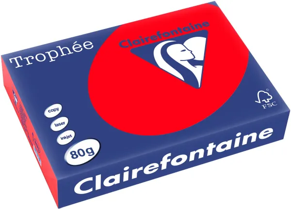 Q-connect Trophee másolópapír A4 80g erős piros 500 lap