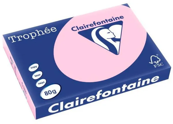 Q-connect Trophee másolópapír A3 80g pasztell rózsaszín 500 lap