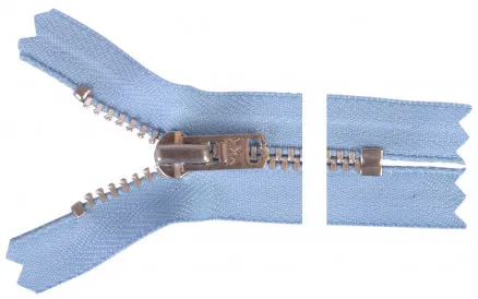 YKK Cipzár Alumínium 22cm 4mm Világoskék