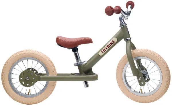 Egyensúlyozó kerékpár, 2 kerekű, vintage zöld