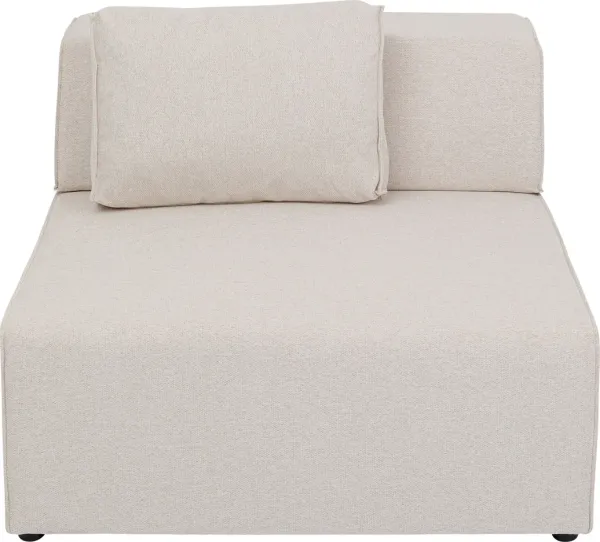 KARE DESIGN Infinity 2-személyes elemek krémszínű modul, 100 cm - krémszínű poliészter és polipropilén