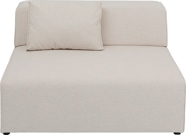 KARE DESIGN Infinity 2-személyes elemes krémszínű modul, 120 cm - krémszínű poliészter és polipropilén