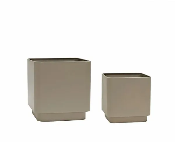 Hübsch Cube Cserépkészlet 2 db Barna