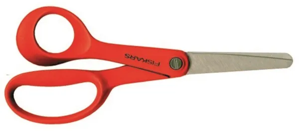Fiskars balkezes gyerekolló, piros, 13,5 cm