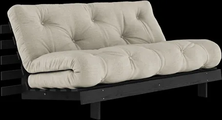 Karup Design Roots kanapé ággyal és matraccal Roots 160x200 Len/Fekete lakkozott