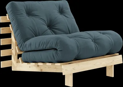 Karup Design Roots Kanapéágy matraccal 90x200 757 Petrol Blue/Fenyő