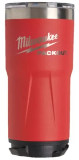 Milwaukee PACKOUT termoszivacs 887 ml piros színben